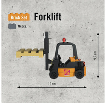 Set de construcție stivuitor cu 76 de piese și logo-ul Hornbach, 12 pe 9,2 centimetri