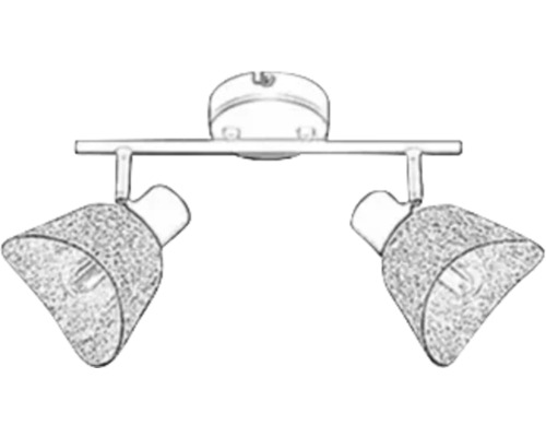 Lumină de plafon cu două reflectoare