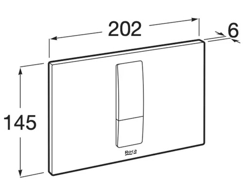 Imagine cu o placă de acționare cu dimensiunile 202 x 145 x 6 mm.