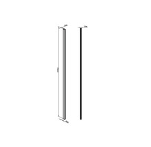 Desen tehnic al unui profil cu dimensiunile de 2100 mm lungime, 20 mm lățime și 45 mm adâncime.