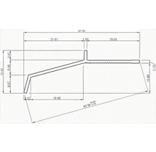 Desen tehnic al unui profil cu dimensiuni