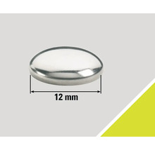 Dop de acoperire argintiu cu diametrul de 12 milimetri