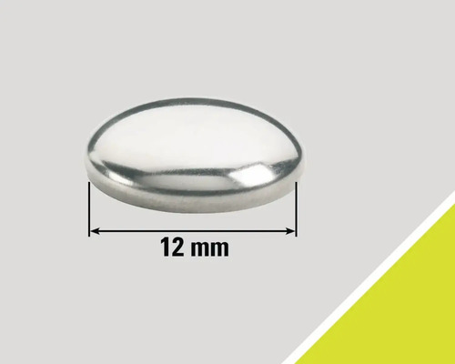 Dop de acoperire argintiu cu diametrul de 12 milimetri
