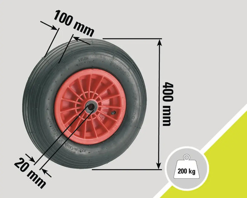 Roată pneumatică cu jantă din plastic Tarrox Ø400x100 | HORNBACH