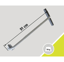 Burghiu de pământ cu mâner în T, lungime de 91 centimetri și capacitate maximă de încărcare de 70 de kilograme.