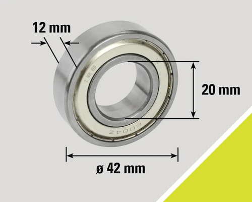 Rulment cu bile cu dimensiunile de 12 mm, 20 mm și diametrul de 42 mm