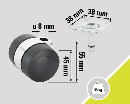 Dimensiunile unei role de mobilier cu placă de montare