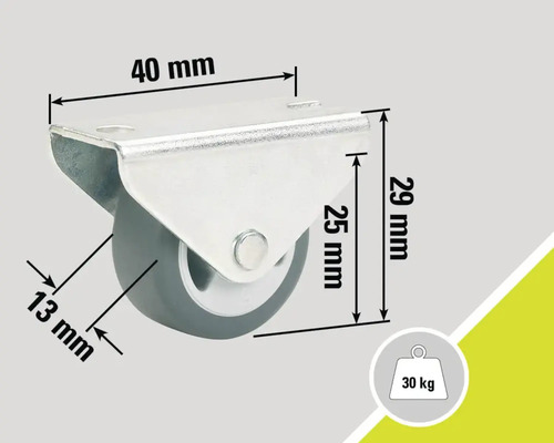 Rată cu o capacitate portantă de 30 de kilograme și dimensiuni de 40 x 29 milimetri.