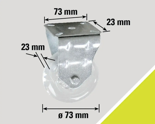 Rotiță pivotantă cu placă cu dimensiunile 73 x 73 milimetri