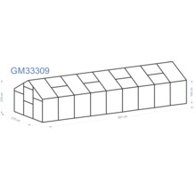 Imagine cu o seră cu dimensiuni indicate