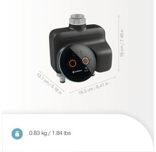 Distribuitor de apă inteligent Gardena cu dimensiuni