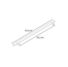 Desen al unui mâner bară cu dimensiunile de 41,6 cm și 35,2 cm.