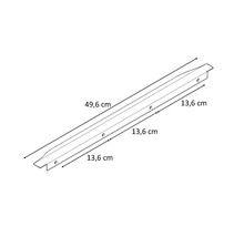 Profil metalic cu dimensiunile 49,6 cm și 13,6 cm