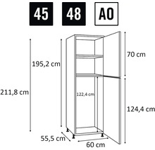 Dimensiunile dulapului de bucătărie