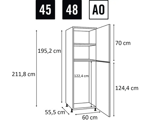 Dimensiunile dulapului de bucătărie
