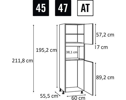 Dimensiunile dulapului de bucătărie