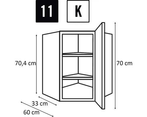 Front PICCANTE Smart K 34,6x70 cm, alb lucios | HORNBACH