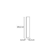 Imagine cu dimensiuni: 195,2 cm înălțime, 55,5 cm lățime, 1,6 cm adâncime