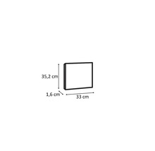 Dimensiunile articolului: 35,2 cm înălțime, 33 cm lățime, 1,6 cm adâncime