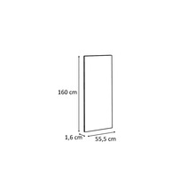 Dimensiunile unui produs: 160 cm înălțime, 55,5 cm lățime și 1,6 cm adâncime