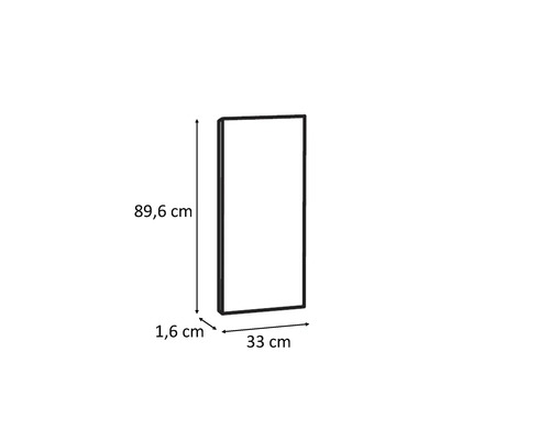 Oglindă dreptunghiulară cu dimensiunile 89,6 cm x 33 cm x 1,6 cm