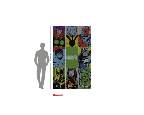 Tapet fototapet cu personaje de benzi desenate Marvel, 250 pe 150 centimetri