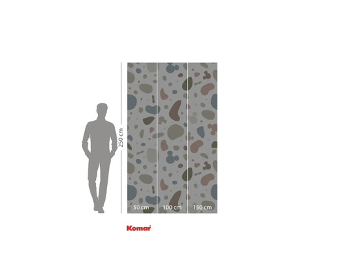 Tapet foto Komar cu model de piatră și indicații de dimensiuni