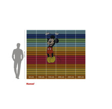 Fototapet cu motiv Mickey Mouse și dungi orizontale