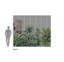 Fototapet cu motiv de junglă și indicații de dimensiuni.