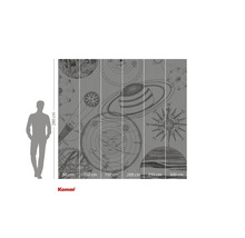 Tapet cu reprezentarea sistemului solar și elemente nautice