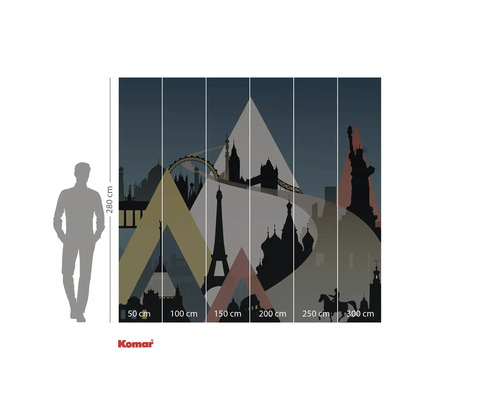 Fototapet cu silueta unui oraș mondial