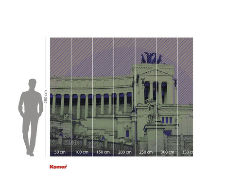 Tapet fotomural cu o clădire și dimensiuni