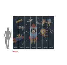 Fototapet Komar cu motiv spațial și animale