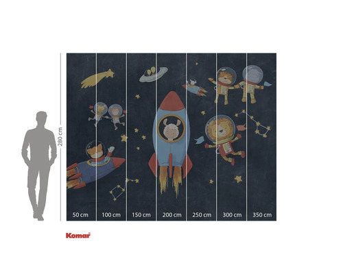 Fototapet Komar cu motiv spațial și animale