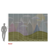 Fototapet cu motiv montan, 280 cm înălțime și 400 cm lățime