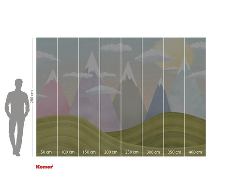 Fototapet cu motiv montan, 280 cm înălțime și 400 cm lățime