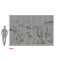 Fototapet cu motiv de animale sălbatice și indicații de dimensiuni