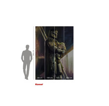 Fototapet Komar Star Wars The Mandalorian și Baby Yoda, înalt de 280 cm, prezintă o scenă din serial.