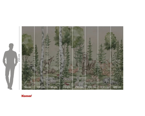 Tapet foto Komar cu animale de pădure și copaci