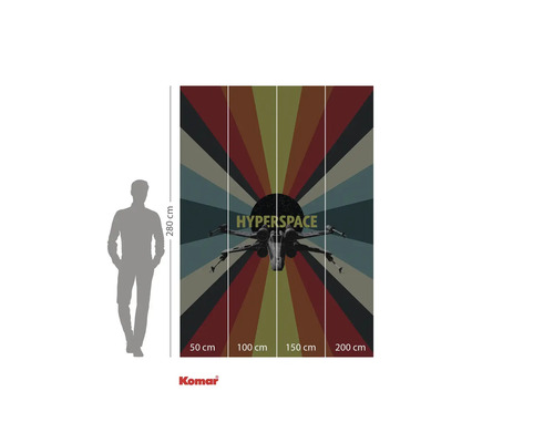 Fototapet Komar Hyperspace, 280 cm înălțime, cu motiv navă spațială