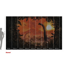 Fototapet cu motiv dinozaur și junglă