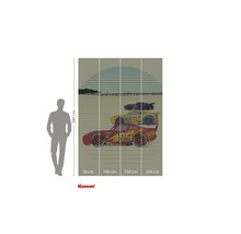 Tapet foto Komar Cars cu motiv auto și indicații de dimensiuni