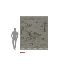 Pictură murală Komar Winnie the Pooh cu o hartă a Pădurii de o sută de acri