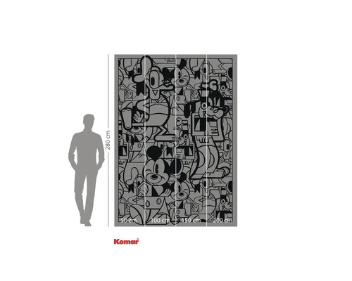 Fototapet cu motive de benzi desenate cu Mickey Mouse, Donald Duck și Goofy