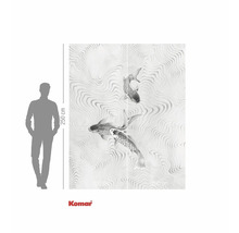 Fototapet Komar cu motiv cu pești, 250 x 200 centimetri