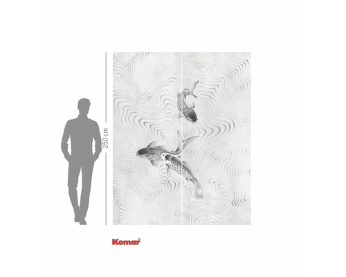 Fototapet Komar cu motiv cu pești, 250 x 200 centimetri