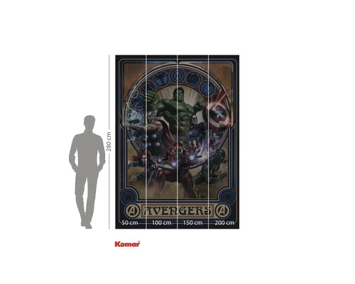 Fototapet Komar cu motiv Avengers, 280 x 200 cm