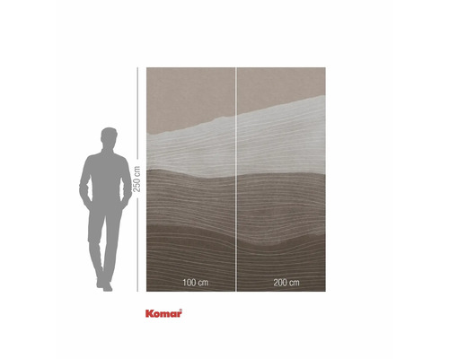 Fototapet Komar cu model abstract de valuri, lățime de 300 cm și înălțime de 250 cm.