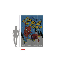 Fototapet Komar Spiderman cu motiv Spiderman și silueta orașului