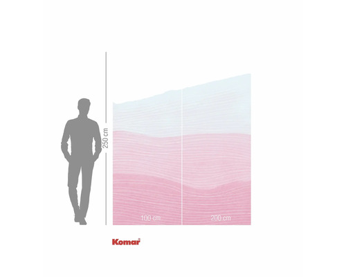 Tapet foto Komar cu model ondulat, dimensiuni 250 x 300 cm